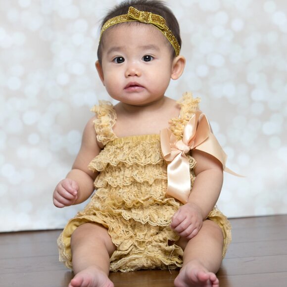 Gold Lace Romper - Picture 1 of 1